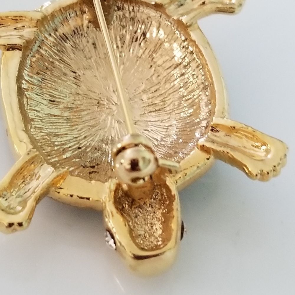 Vintage enameled turtle brooch - Picture 7 of 9